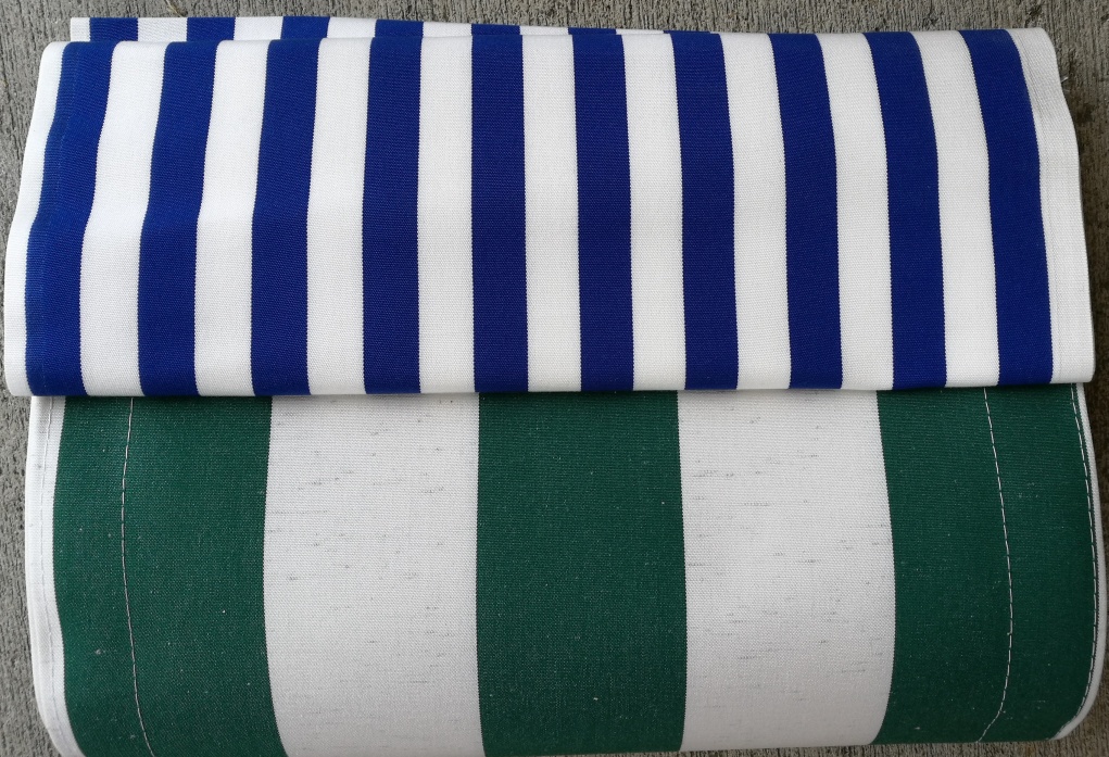 Liegestuhlstoff blau weiss gruen weiss
